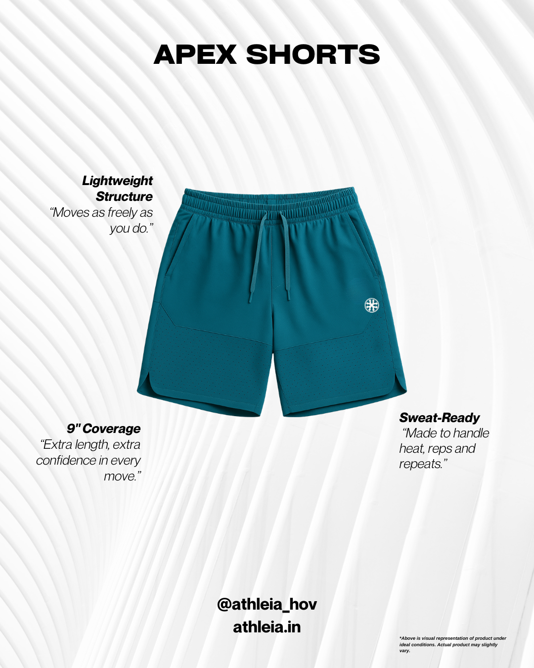 Athleia Apex Shorts Sea Green