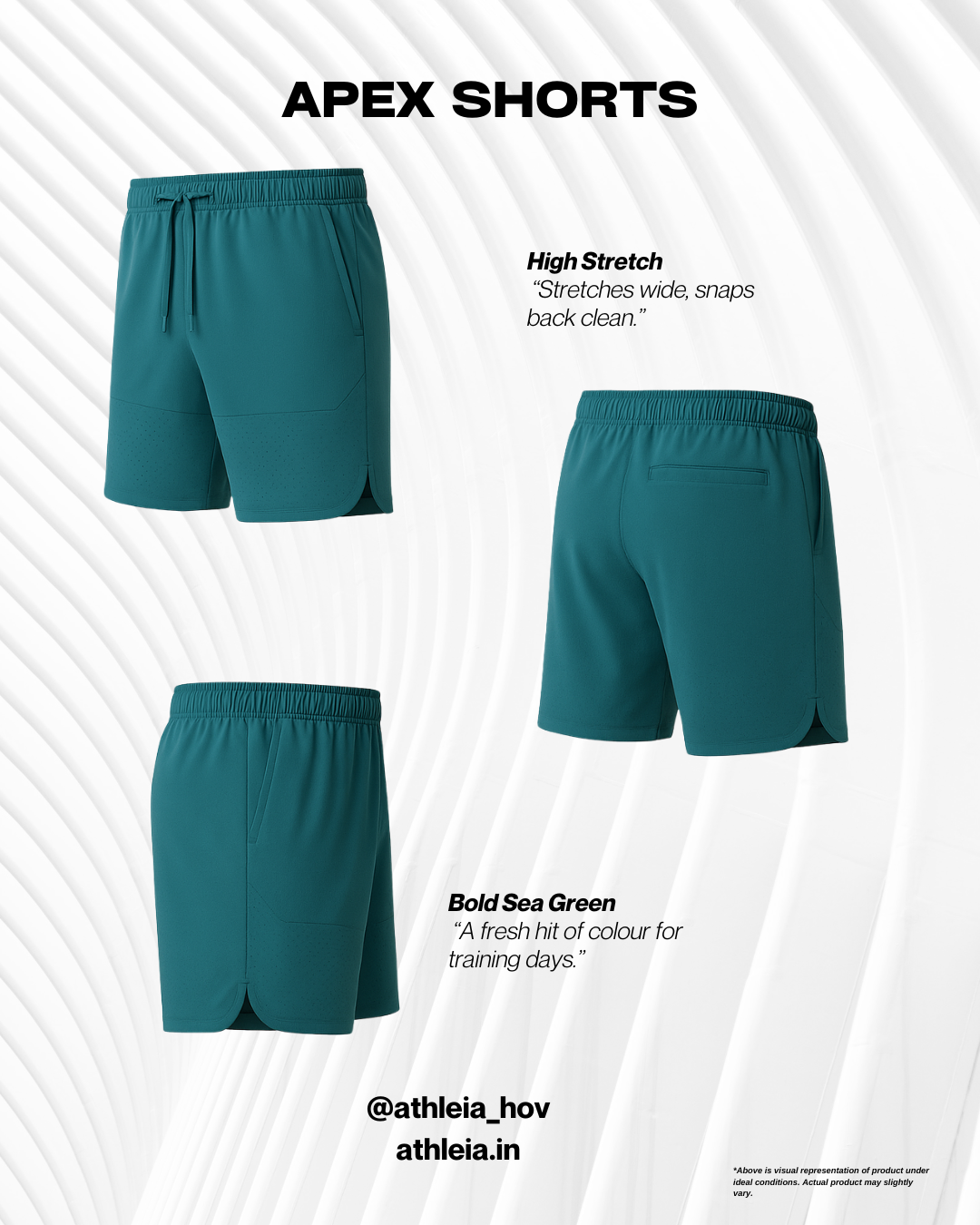 Athleia Apex Shorts Sea Green