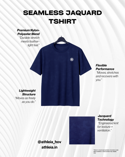 Athleia Seamless Jacquard T shirt Blue