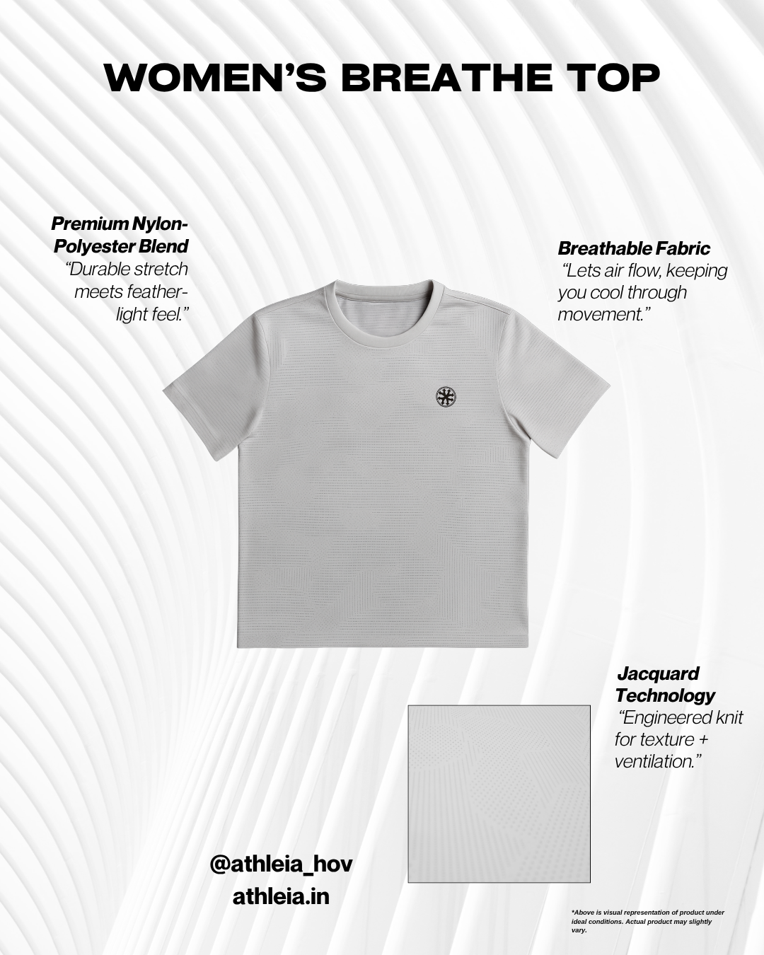 Athleia Women Breathe Top Silver