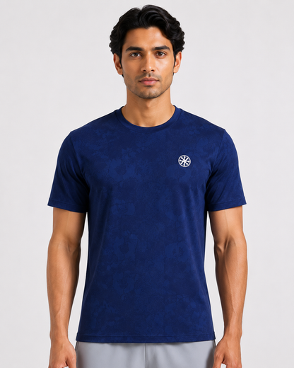 Athleia Seamless Jacquard T shirt Blue