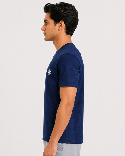 Athleia Seamless Jacquard T shirt Blue