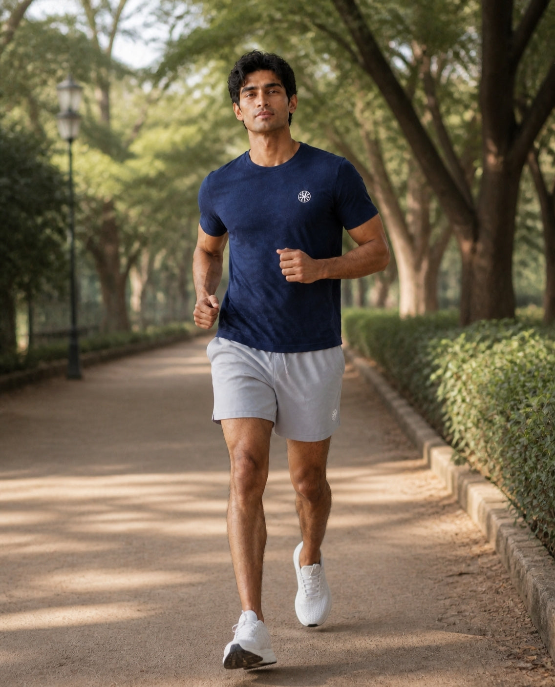 Athleia Pulse Shorts with Seamless Jacquard, park run – worn by a man