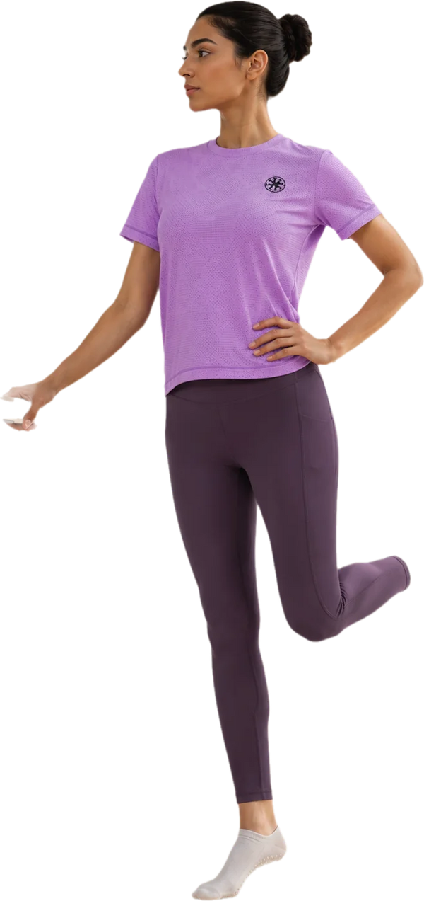 Breathe Top Lilac and Elevate Leggings Purple