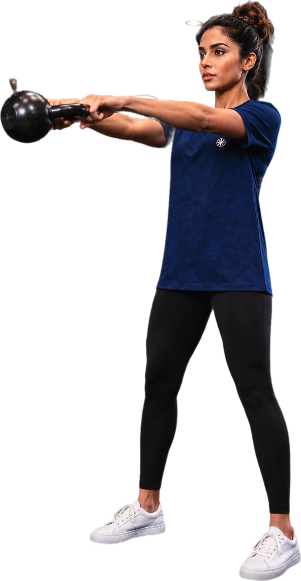 Seamless Jacquard Tee and Infinite Leggings Black