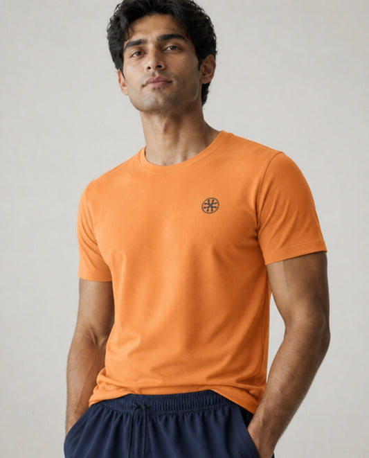 Athleia catalogue shoot – pro tee orange – detail